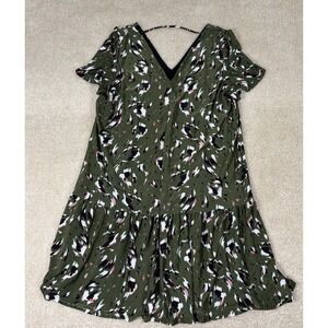 Cortelle‎ G Dress Green White Pink Black Floral Appears To Be Large See Pictures